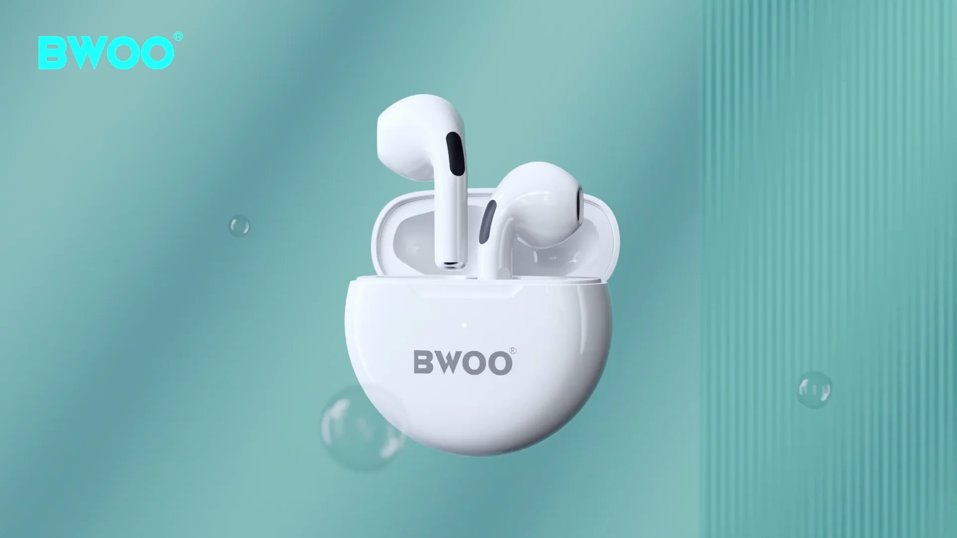 Bwoo New Arrival Ipx5 Waterproof Tws Wireless Earphones Blue Tooth 5.1 ...