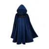 Blue suede cape