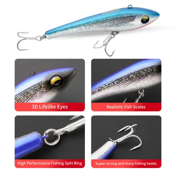 Cheery 13.5cm Sea Fishing Sinking Pencil Lure 73g GT Lures Boat Fishing Bait ABS Hard Blade Vib Bait Vibration Fishing Lures Riv – Pencil – view 4