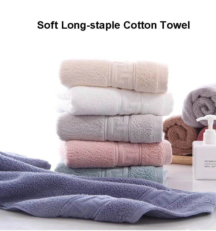 Hotel Towels Bath 100 Cotton Grey Dobby Border Wash Towels Custom Logo