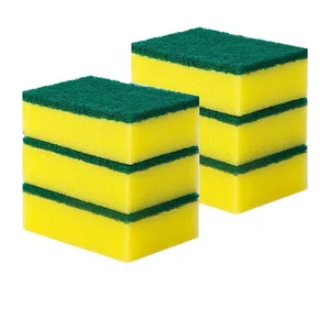 Kitchen Household Dish Washing Cleaning Pad Sponge PU Material Scouring Sponge Cleaning Pad