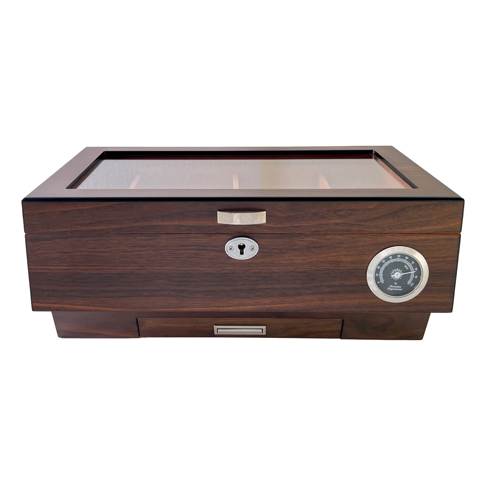 Wooden Cigar Humidor Cedar Wood 100 Cigars Accessories Cigar Cases ...