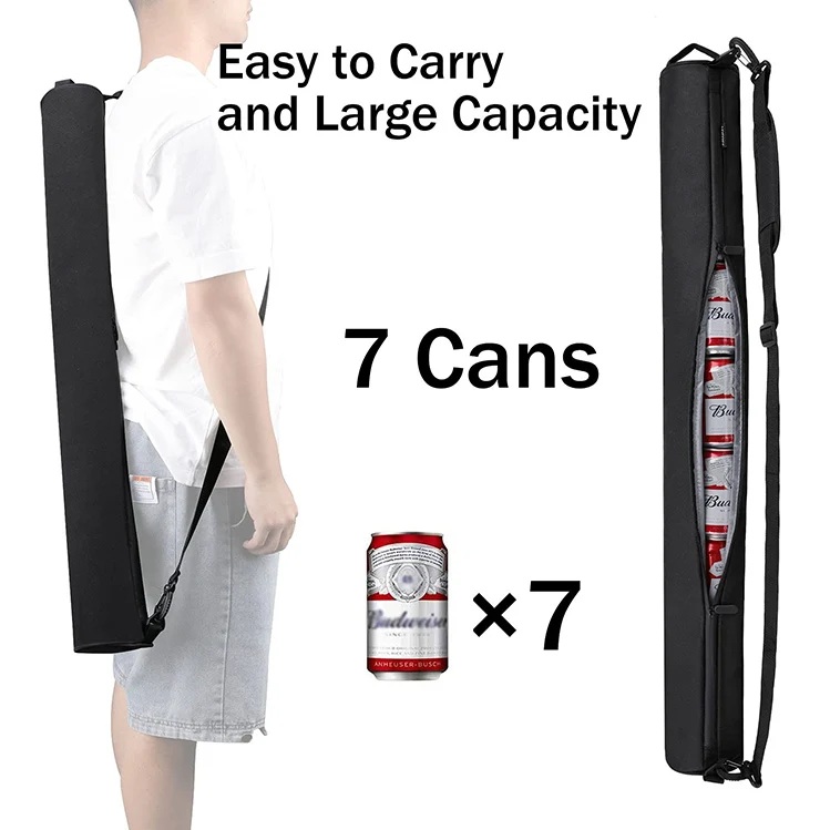 Golf Cooler Beer Sleeve For Golf Bag 7 Cans Beverage Sleeve Cooler