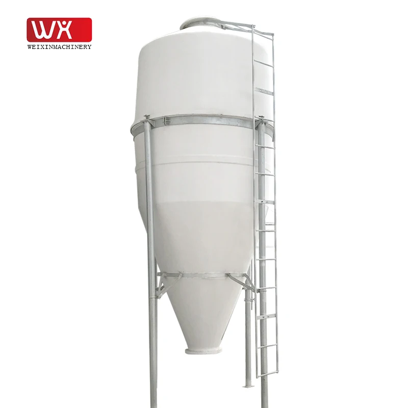 Automatic pig fiberglass silo feeding system for piggery