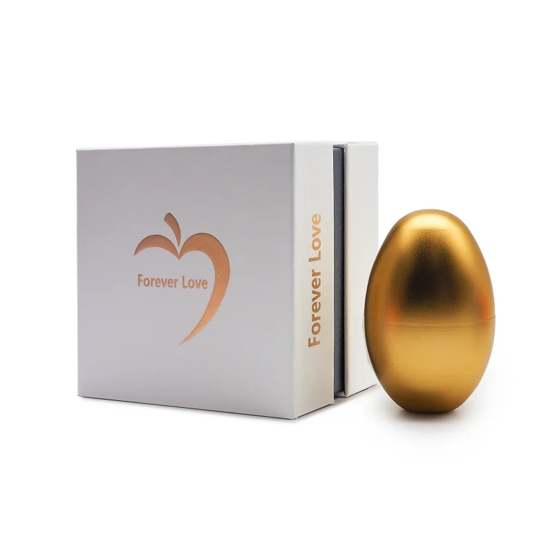 Red Gold Double Function Ring Pendant Necklace Jewellery Egg Shaped Metal Box Packaging case Metal Jewelry Boxes
