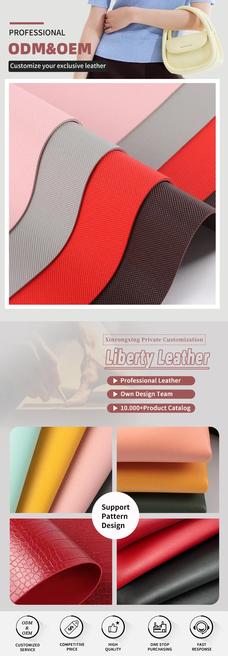 Non-slip Diamond Pattern Wind Proof PVC Leather Faux Leather Fabric for Bags and Furniture