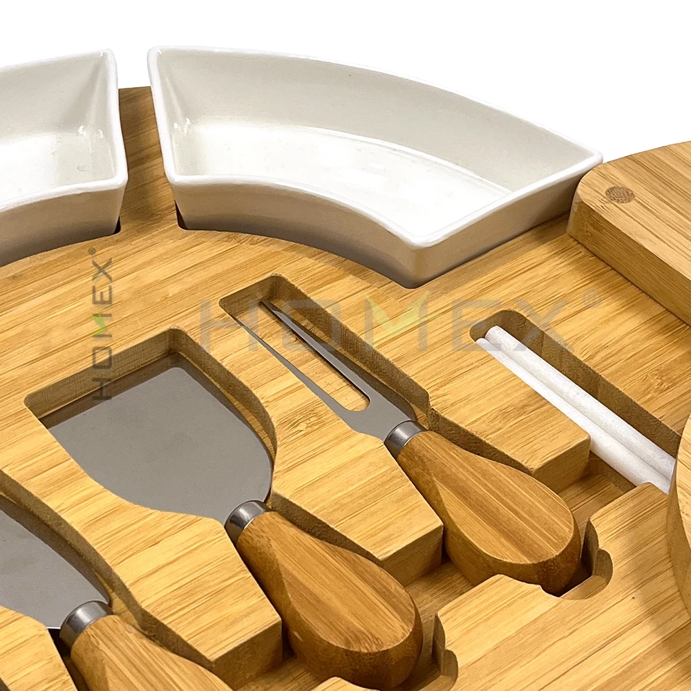 Вращающаяся сервировочная тарелка Lazy Susan из дерева акации для сервировки сыра, крекеров, насадок и продуктов для пальцев.