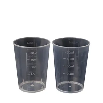 100pcs 30ml Clear Measuring Cup Professional Laboratory Scale Cups