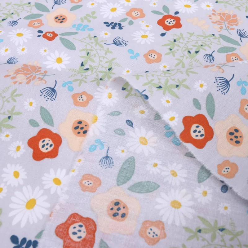 Оптовая продажа, тканый поплин с принтом на заказ, 100% хлопчатобумажные ткани для текстиля одежды