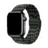 Noir-Vert (motif W) (bracelet de montre uniquement)