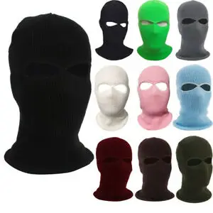 2020 Balaclava Custom Knitted 3 Holes Embroidery Ski Mask Balaclava Face Mask Pink Neon Balaclava Hat Ski MaskHot Sale