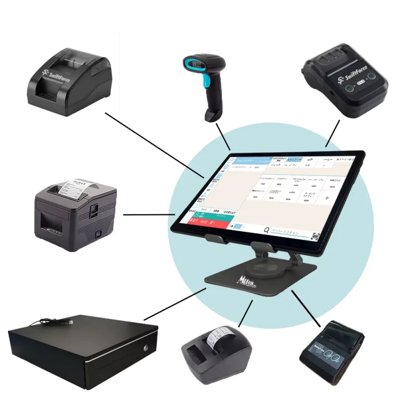 10.1 Inch All-in-One Tablet POS System with 360° Rotating Stand ...