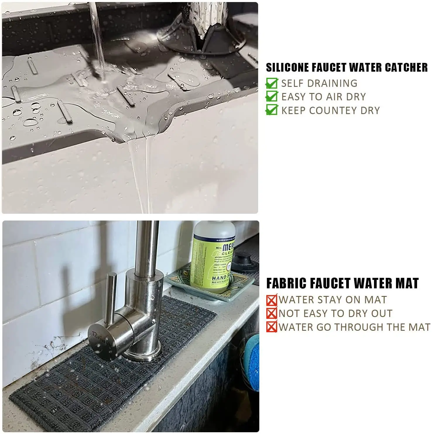 Buy Wholesale China Kitchen Faucet Absorbent Mat Sink Splash Guard