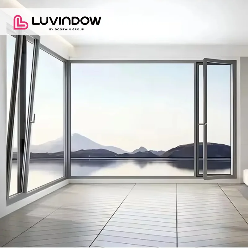 Hot Sale Modern Minimal Hese Aluminum Windows AS2047 European Tilt and Turn Window