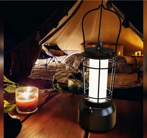 IPX4 Waterproof Camping Lamp, Outdoor Use Camping Light, Portable Camping Lantern with Power Bank and Changeable CCT