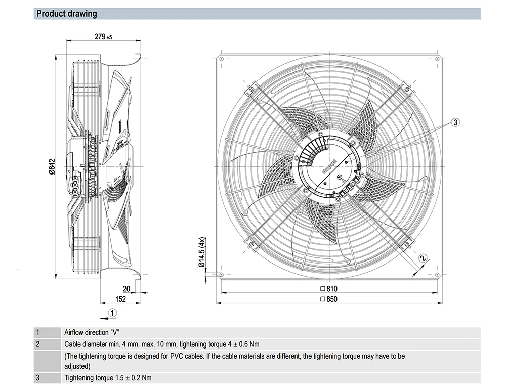 Plug Fan, W3G710-NU31-03, 710mm - detail 4