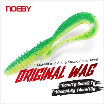 NOEBY 2.7g Soft Silicone Lures Special Tail Worms Bait Smelling Isca Luminous Lure for Carp Bass Saltwater Freshwater – Soft Lure – view 2