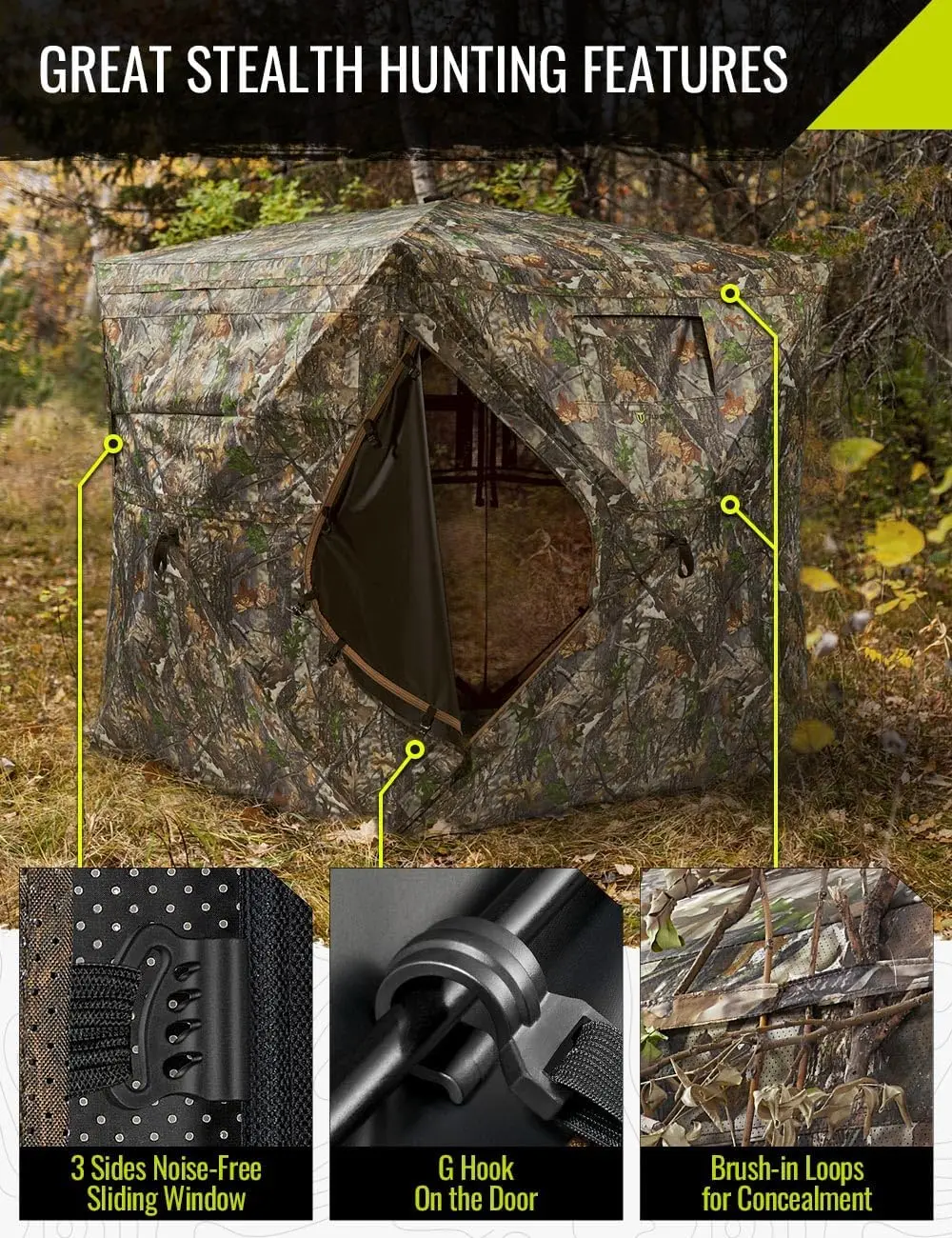 Outdoor See Through Folding Camouflage Tent Popup 3 Person Hunting Ground Blind Tent Buy Pop