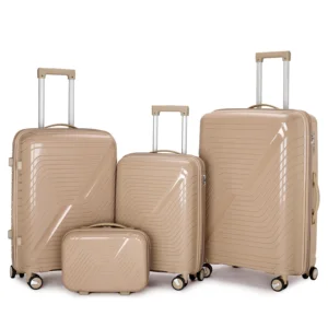 Luxury Stylish 14\" 20\" 24\" 28\" Carry-On Luggage Suitcase 4 Wheels Durable PP Trolley Case Modern Popular Travel Bag Style