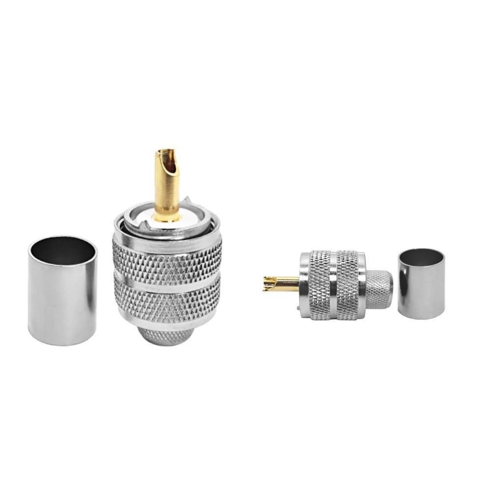 UHF PL259 Male Plug UHF-Type Connector 50 Ohm RF Coaxial Converter for RG8/RG213/RG214/LMR400/H1000 Cable