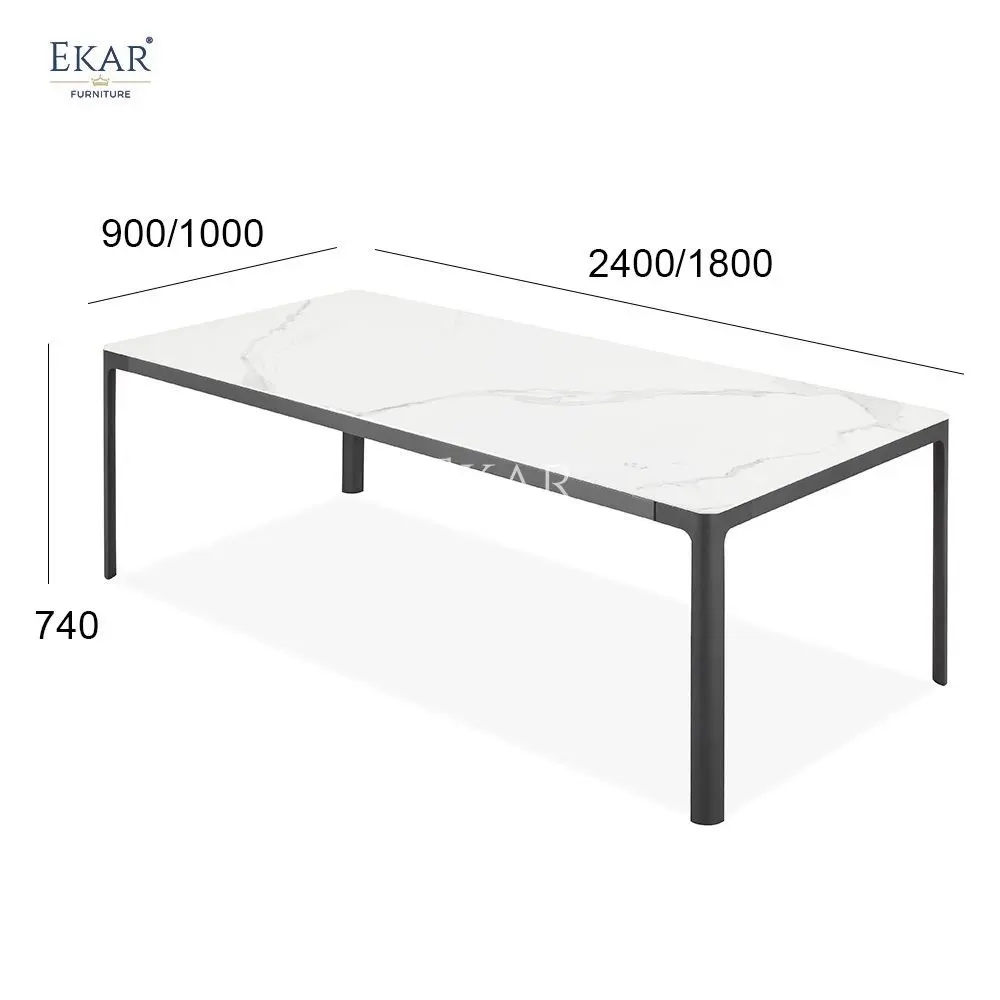 product solid steel dining table set sandblasted matte finish black silver stylish design home kitchen living room outdoor home bar-68