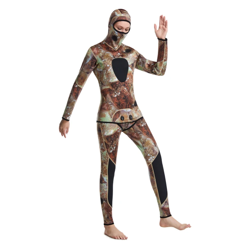 2023 5mm 3mm Neoprene Camo Wetsuit Two Pieces Full Long Sleeve Spearfishing Diving Wetsuits
