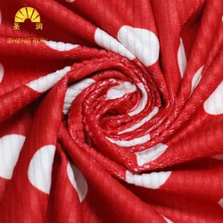 Нет минимального заказа, модная Полиэстеровая красная полоса, цифровая печать, вязаная Вельветовая ткань