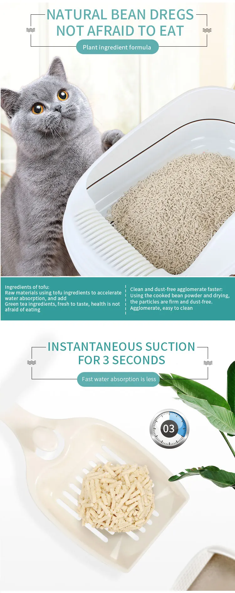 Tofu Cat Litter Manufacturer 6l Plant Degradable Cat Litter Wholesale 5