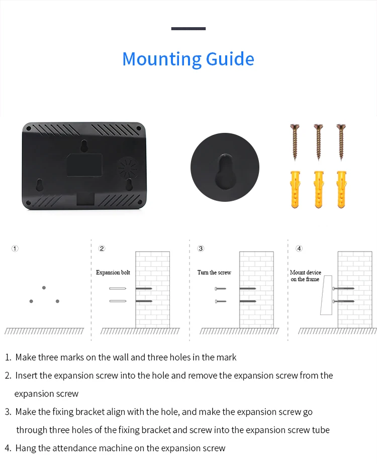 F01 Biometric Attendance System with Software Free&Colorful Display