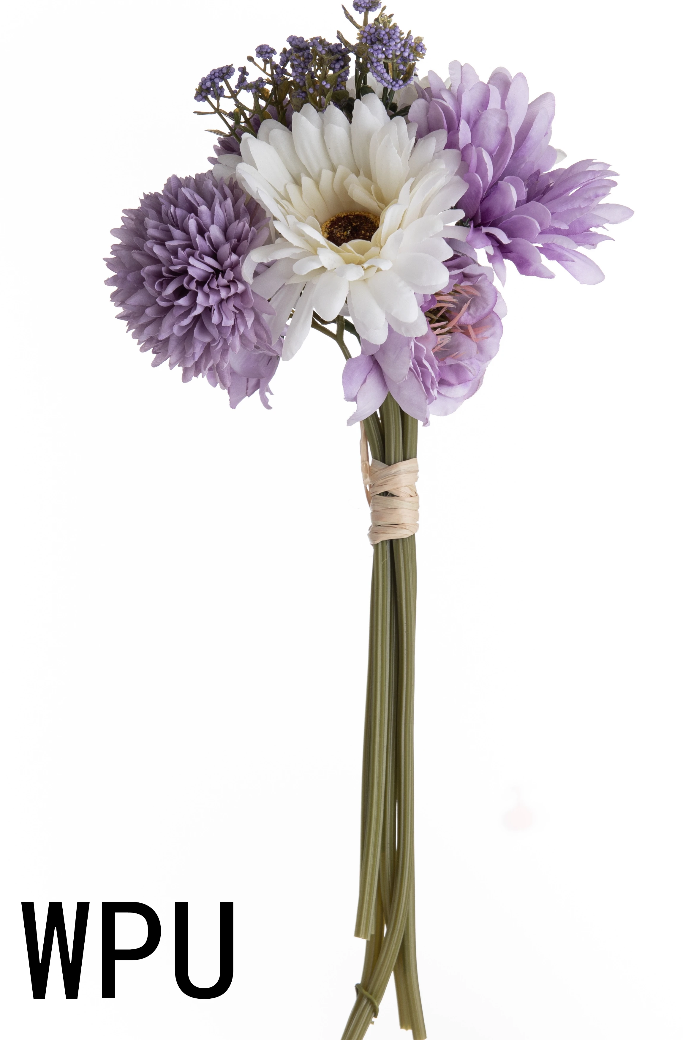 Mw83501 Cheap Artificial Fabric Gerbera Dandelion Rose Bouquet For Home