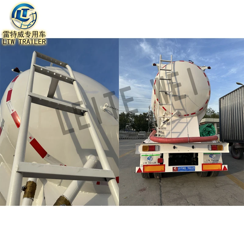 3 Alxes Diesel Engine Compresor 30/40/50 Ton Concrete Mixer Tanker 30/45/50 Cbm Bulk Cement Tank Semi Trailer