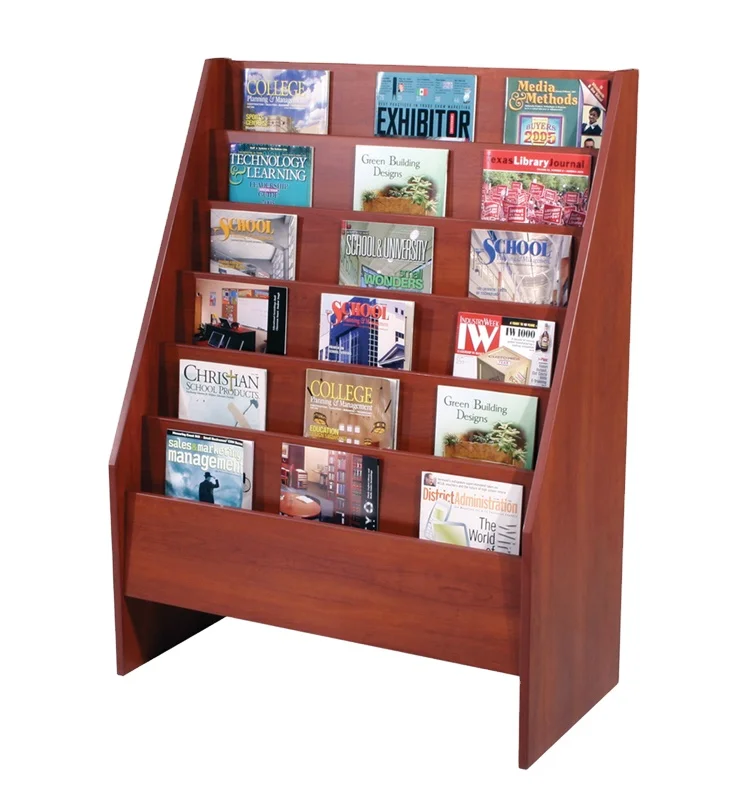 Custom Book Shop Display Free Standing Literature Rack,Wooden