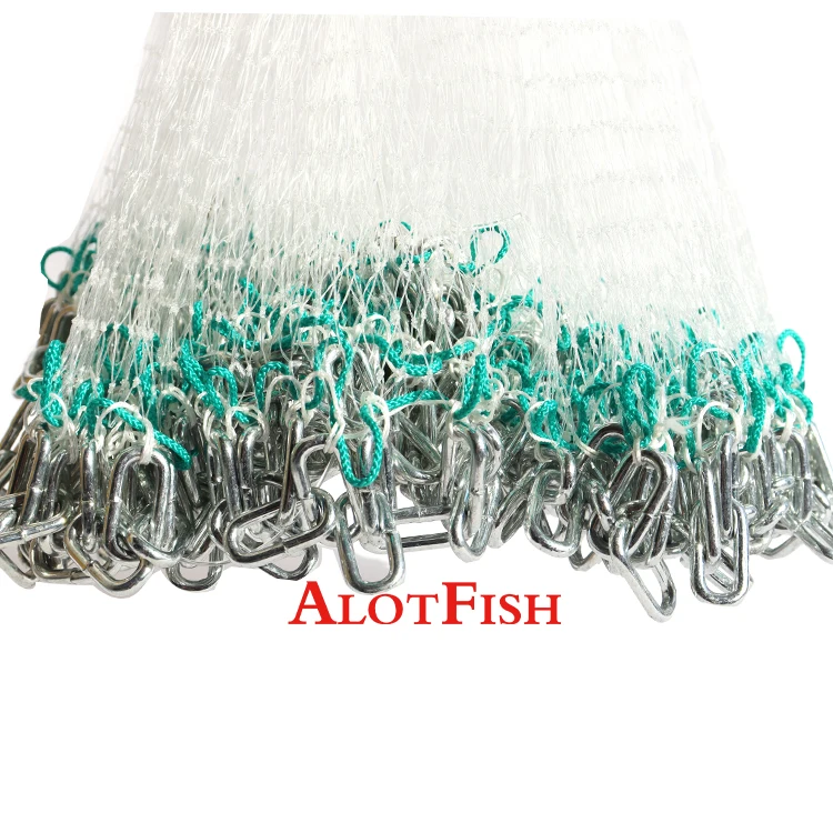 AlotFish Commercial Fishing Nets America Drawstring 3/16 Mesh Cast Net AlotFish Commercial Fishing Nets America Drawstring 3/16 Mesh Cast Net