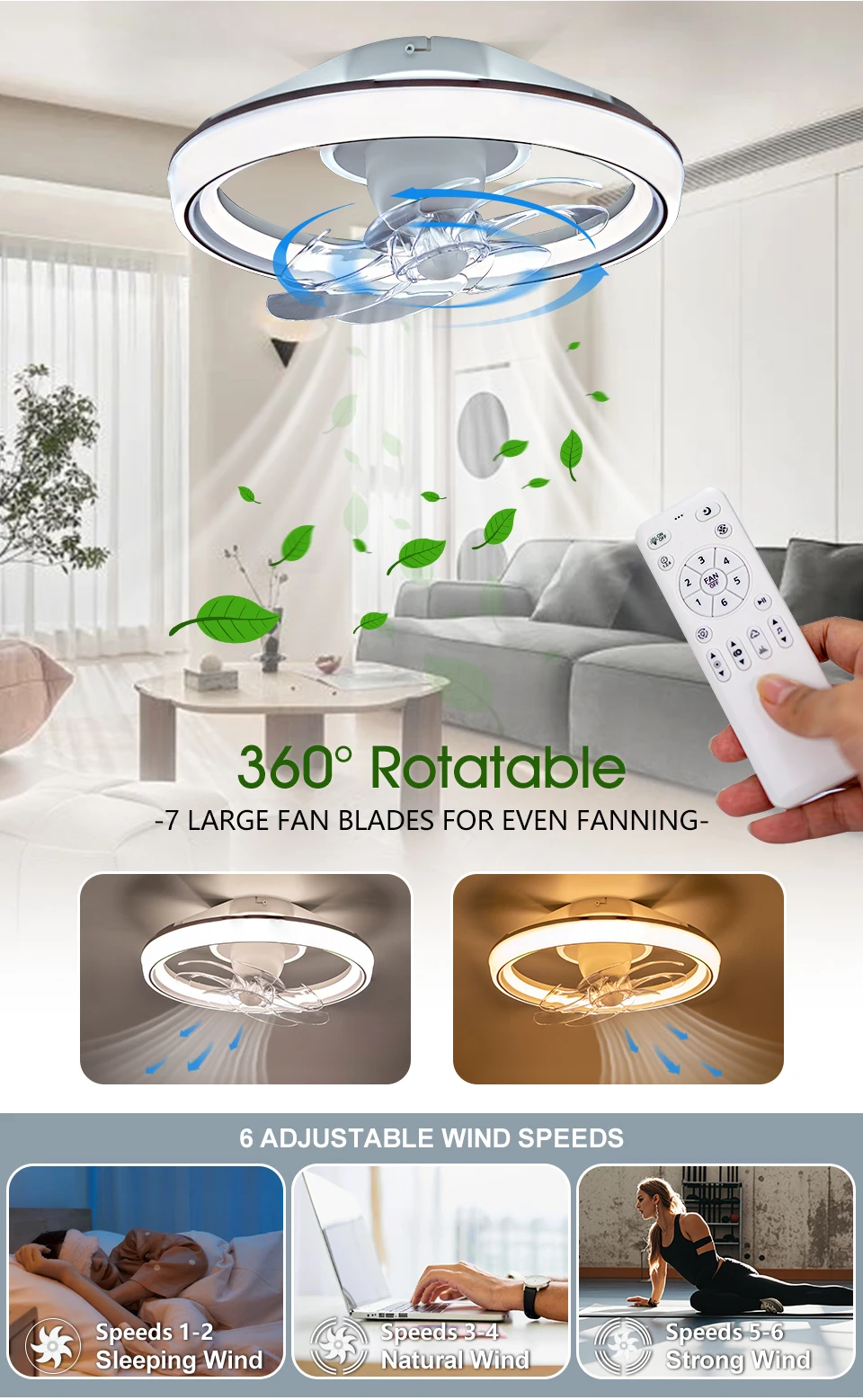 Moderne plafondventilator met verlichting led rgb dimbaar_voghion.com