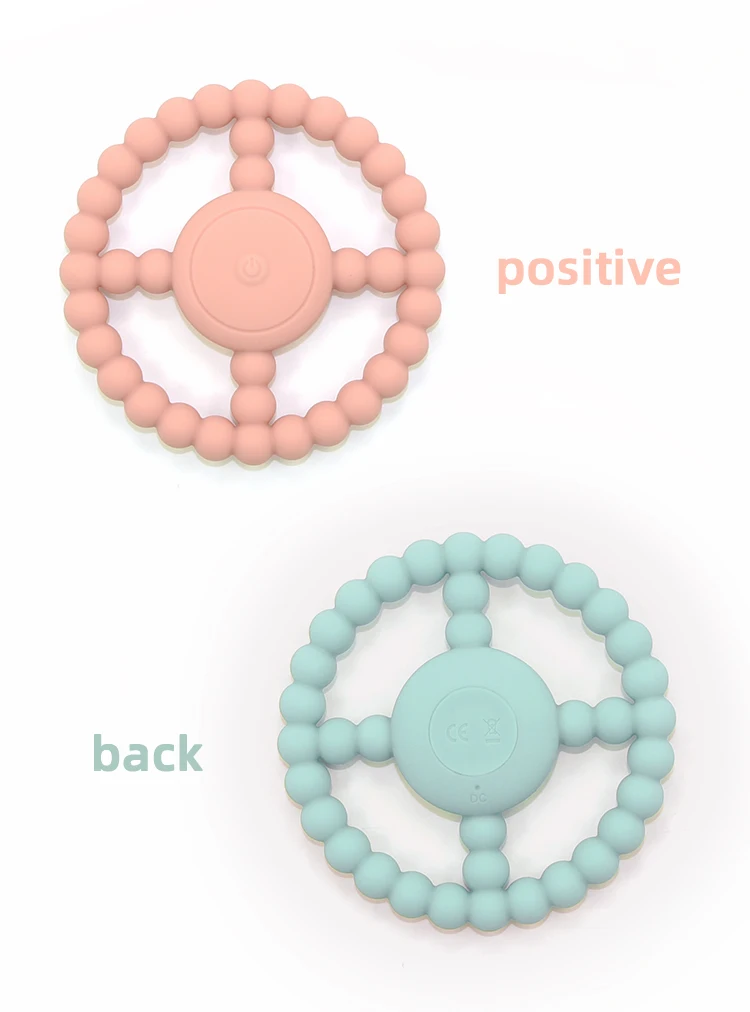 100 Food Grade Silicone Vibrating Teething Chewing Toys 100 Bpa Free