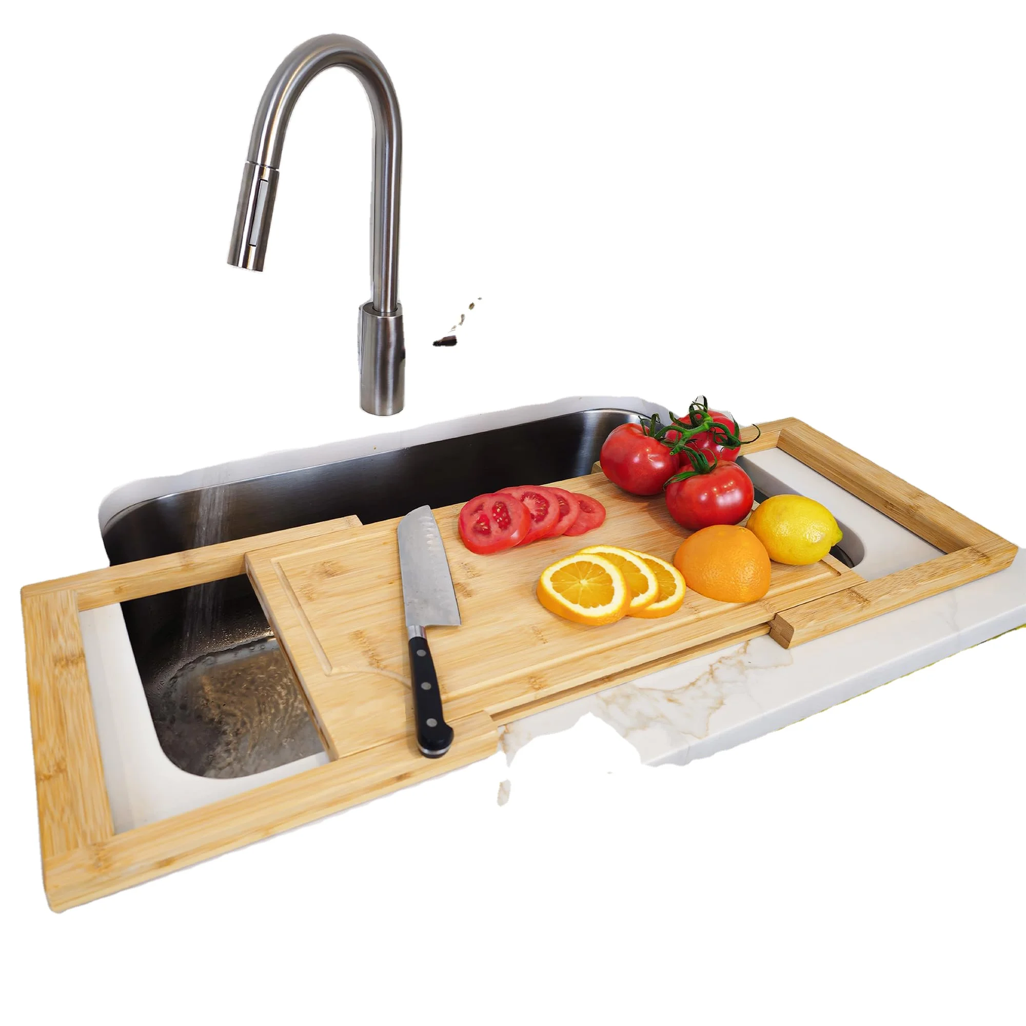 カッティングボード ジュース溝ハンドル付き キッチン用 特大厚手アカシア木製まな板 18 x 24 x 1.5インチ ブッチャーブロックまな板 築祝 | カッティングボード ジュース溝ハンドル付き キッチン用 特大