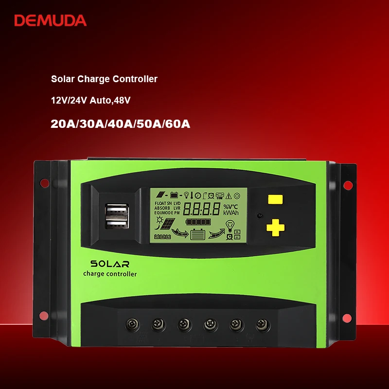 DEMUDA Solar Tracker Controller 30amp 40amp 50A Pwm Sun Solar Charge Controller for Solar Power