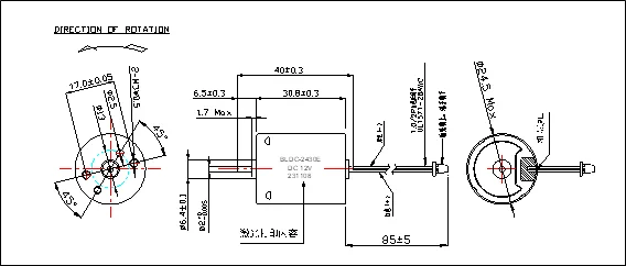 Brushless Electric Mini Motor, 12V, 6000rpm, 2430, BLDC - detail 4