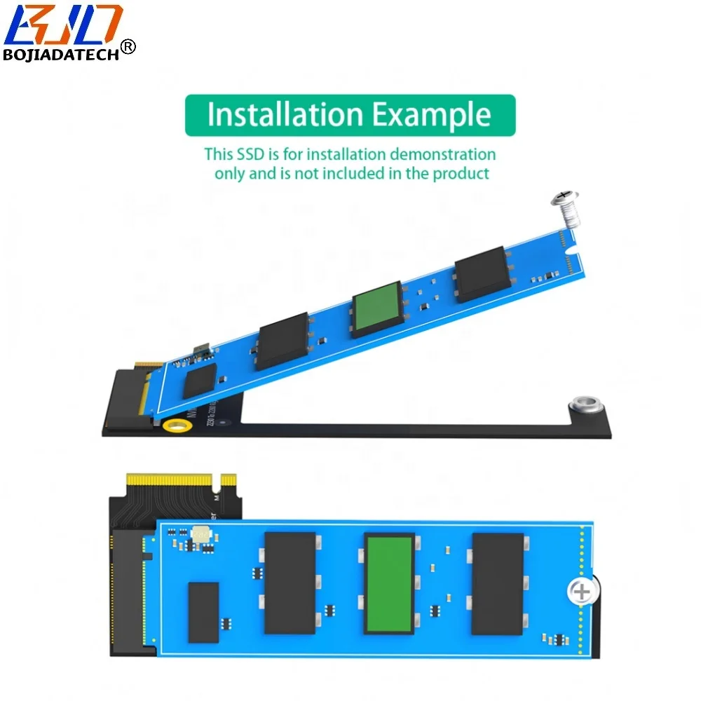 Adattatore Angolato NVME M-Key 22x30mm A 22x80mm Per ROG Ally – Estensione SSD, CY Verde