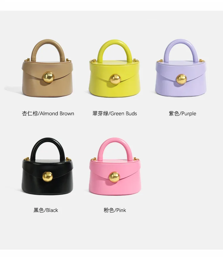 2024 New Genuine Leather Small Women's Handbag Box Bag Design Unique ...