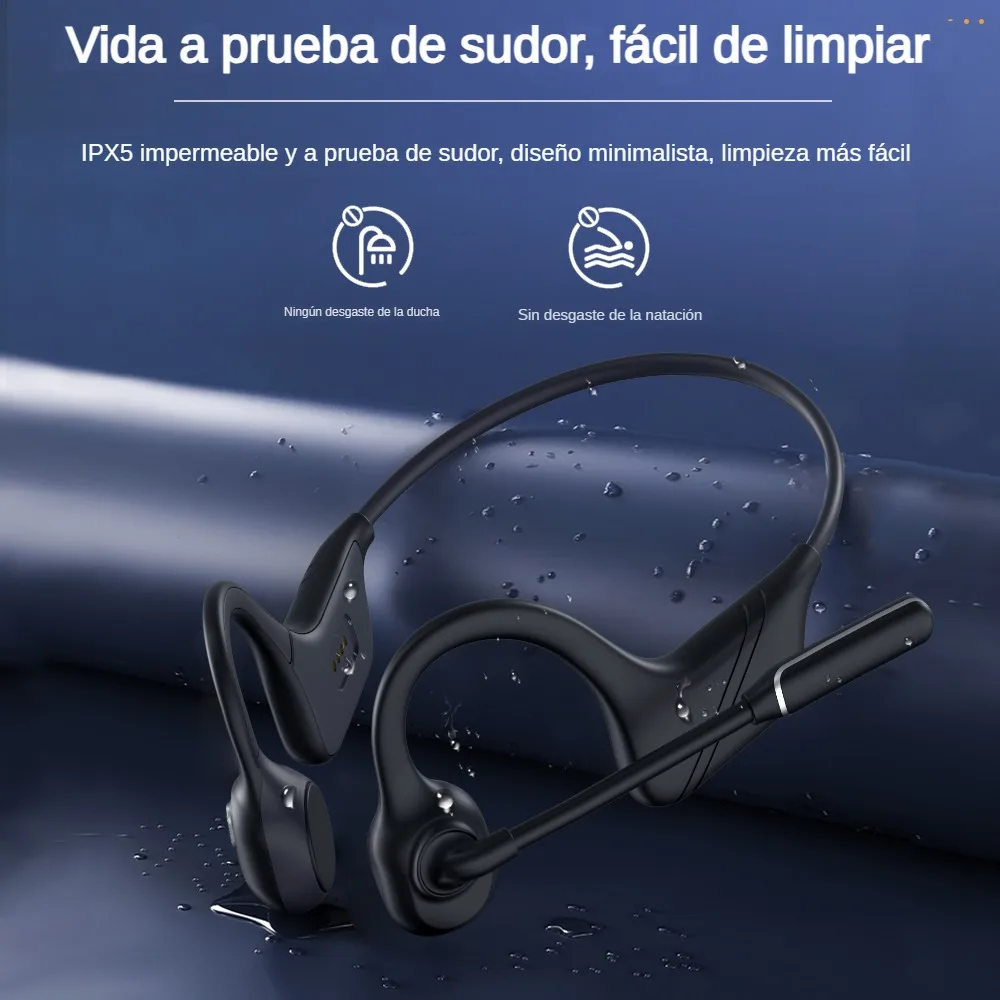 Starsky IPX5 Waterproof Talkback Business Headset Bone Conduction Headphone with LED Battery Indicator and Mic