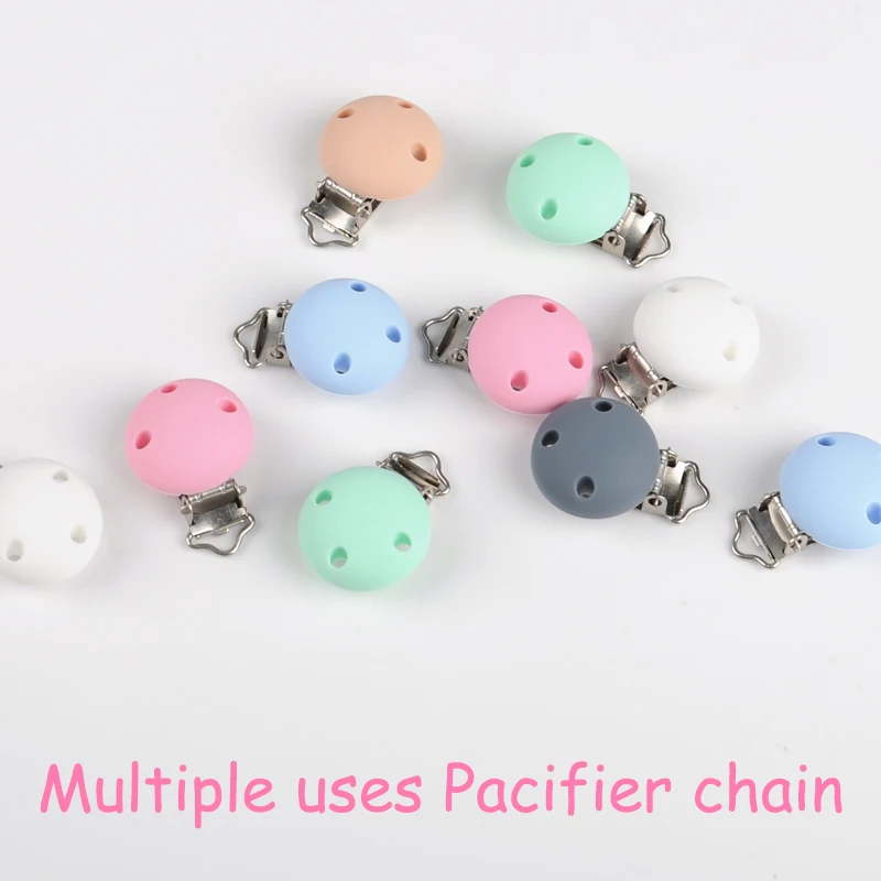 Оптовая продажа 100% пищевой не содержит Бисфенол А силиконовый зажим для пустышки детского периода прорезывания зубов