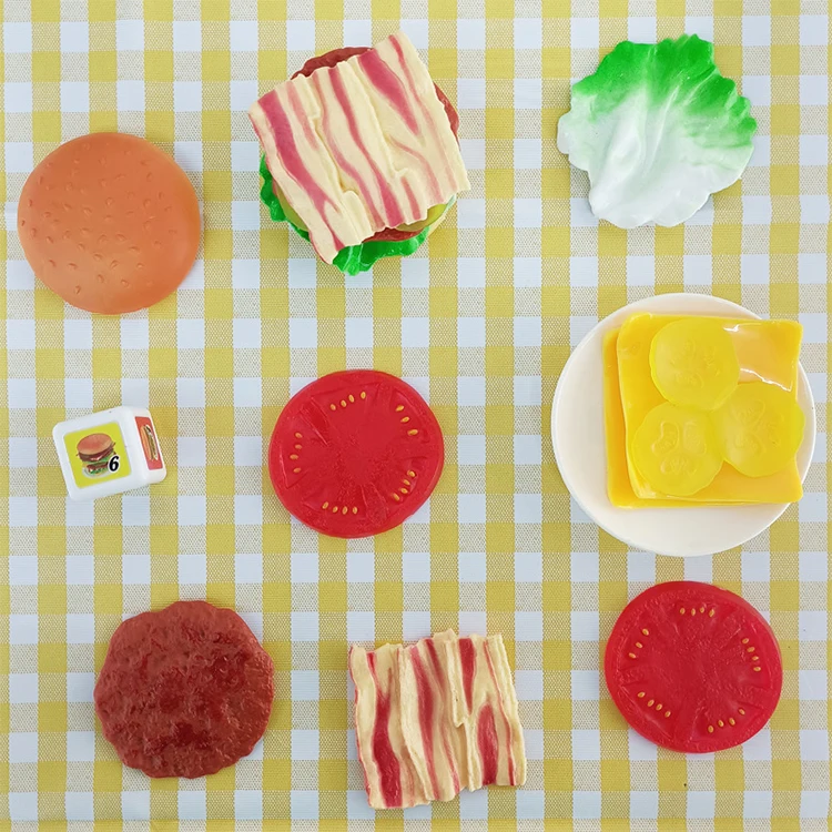 Ролевые игры кухонные тянущиеся пластиковые игрушки-гамбургеры для ролевых игр ролевые игрушки