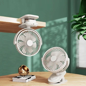 2024 New Clip Desktop Small Fan Student Dormitory Office Super Silent Clip Small Electric Fan