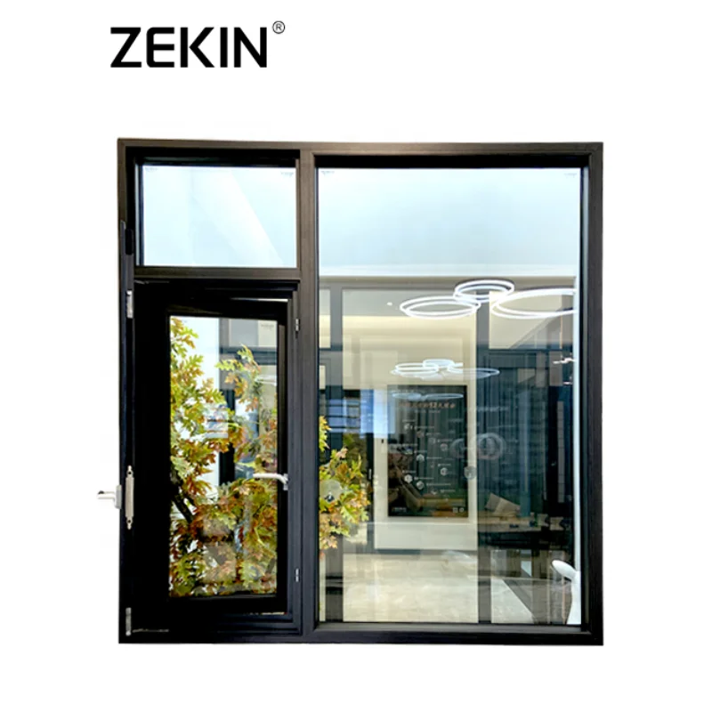 customized Prefabricated casement windows aluminium double glazing tilt ...