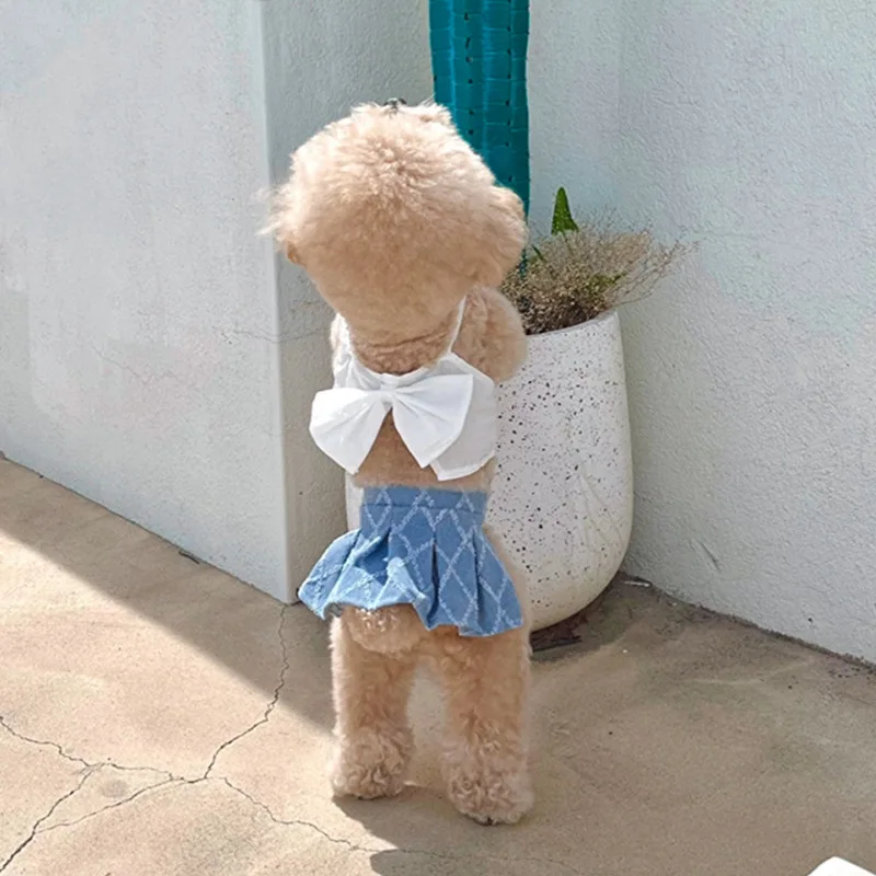 Luxury Fashion Princess Designer Cute Elegant Summer Fancy Cat Pet Clothes  Denim Dog Dress| Alibaba.com