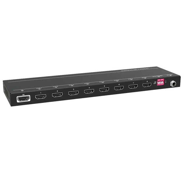 1X8 4K HD Splitter One-input Eight-output KVM Switcher 4K High Definition HDTV Splitter Converter for Picture Segmentation