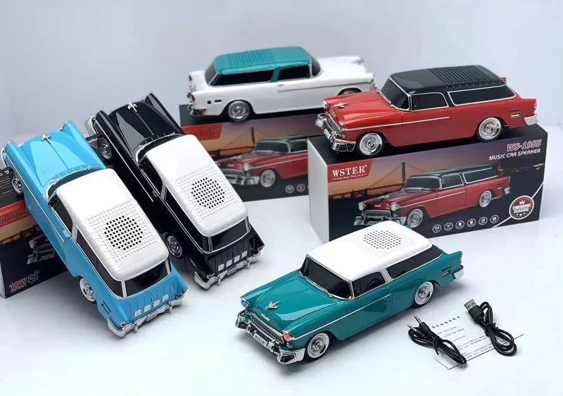 2022新しいオリジナルWSTERカースピーカーワイヤレスBTFM点滅ライトWS