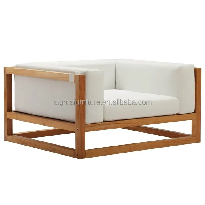 outdoor wooden garden furniture patio sets garden 3 Piece Teak Sofa Seating Group sofas sectionals with Cushions