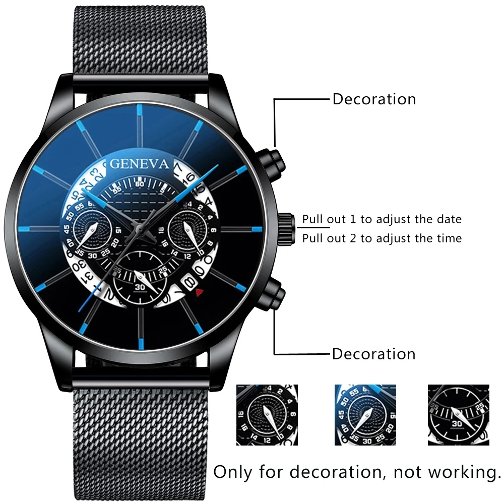 Fashion Quartz Watches Bracelet Set With Box Fd058 Sport Business Clock ...